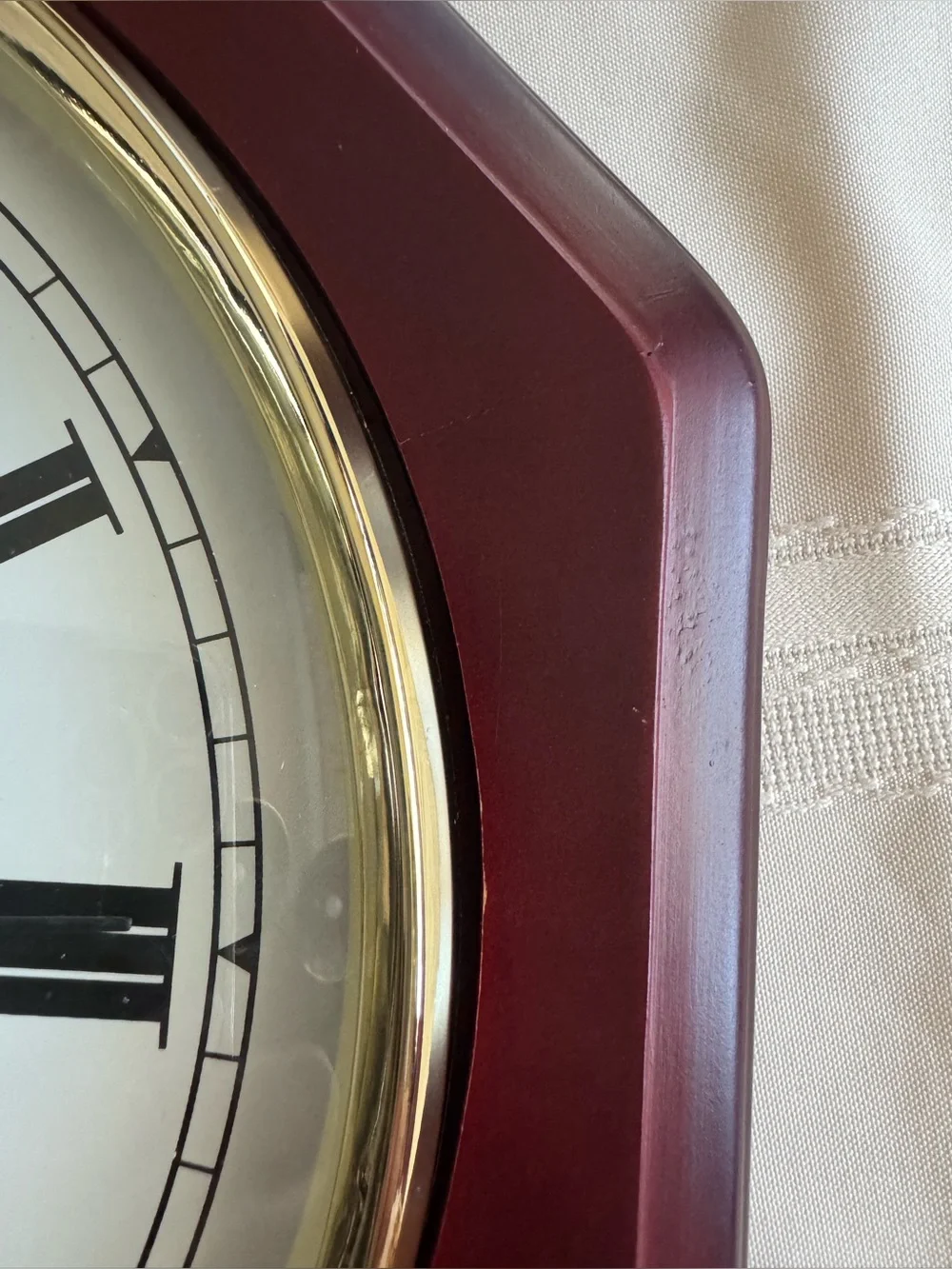 The Chicago Lighthouse Mahogany Octagon Quiet Wall Clock 12 inch